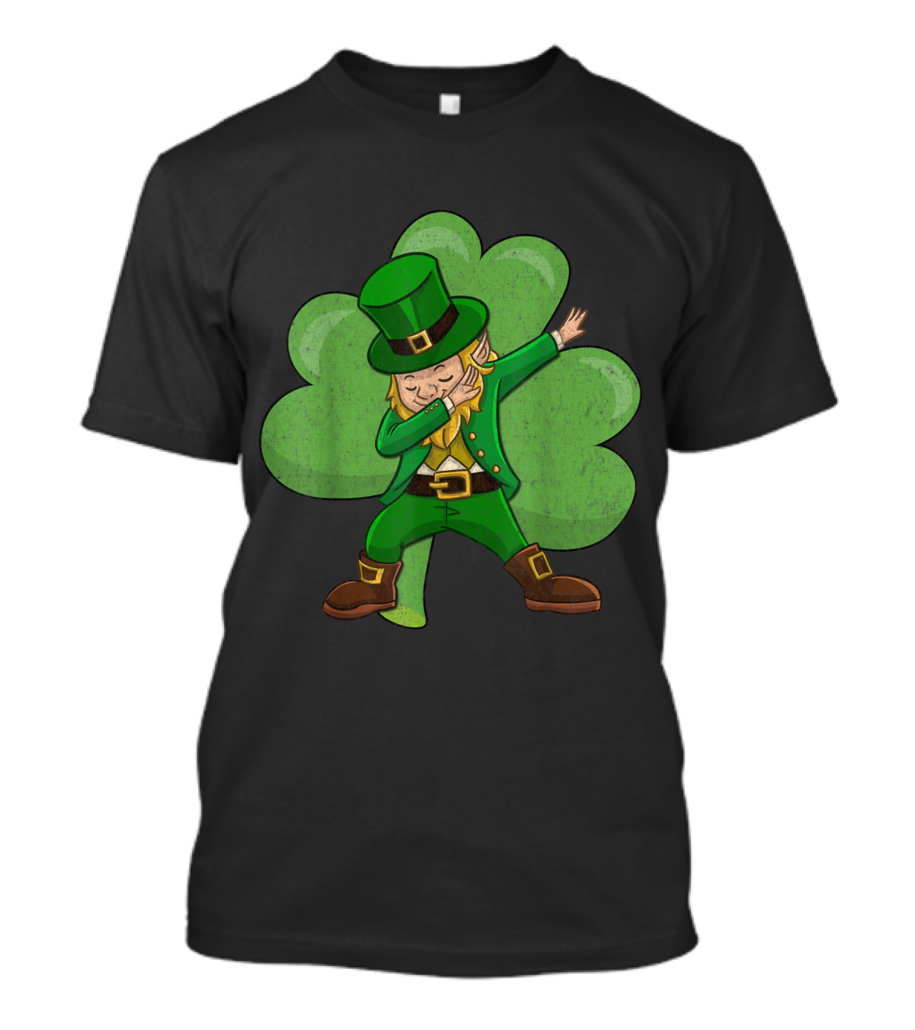 Funny Dabbing Leprechaun St Patrick's Day Shamrock T-Shirt