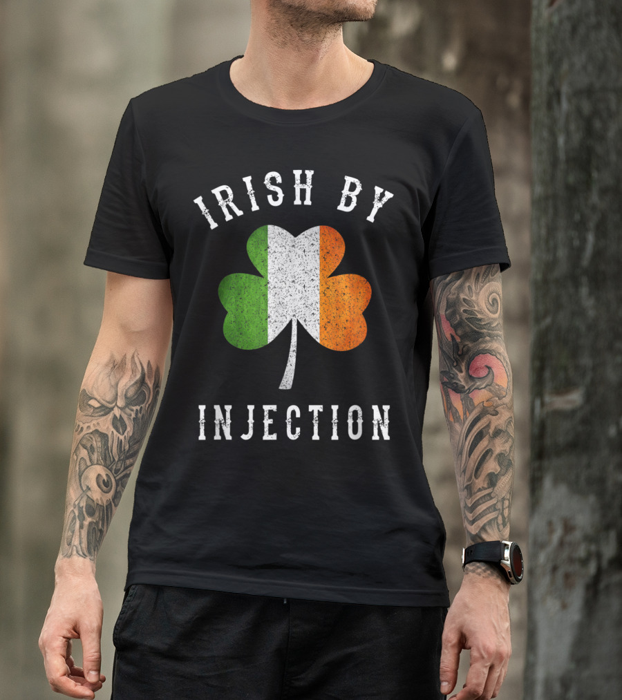Irish By Injection Shamrock Flag T-Shirt