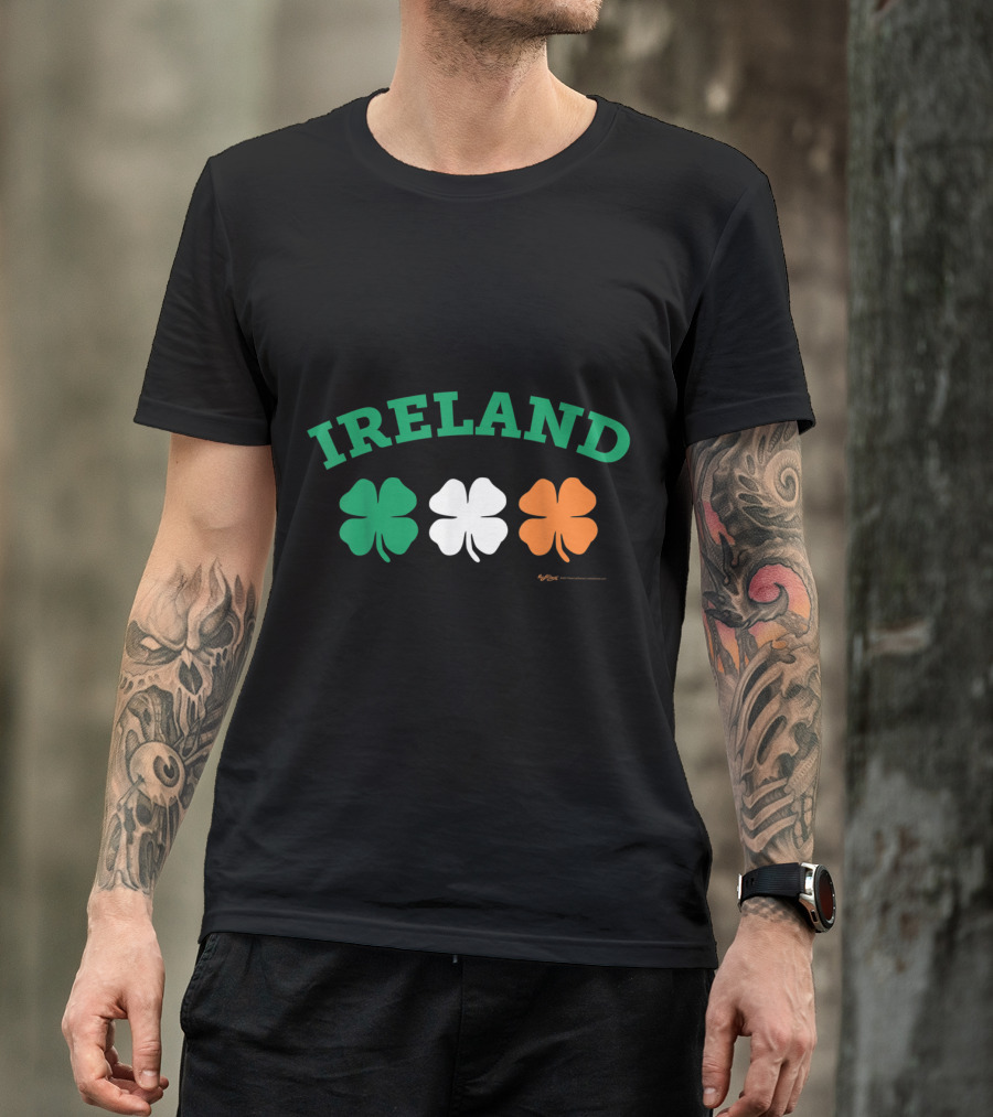 Ireland Shamrock Tricolor Flag T-Shirt