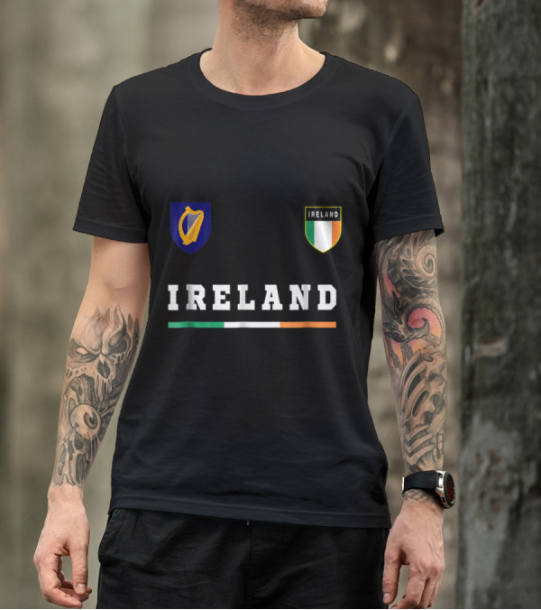 Ireland Harp Emblem Soccer Jersey Dublin Flag T-Shirt