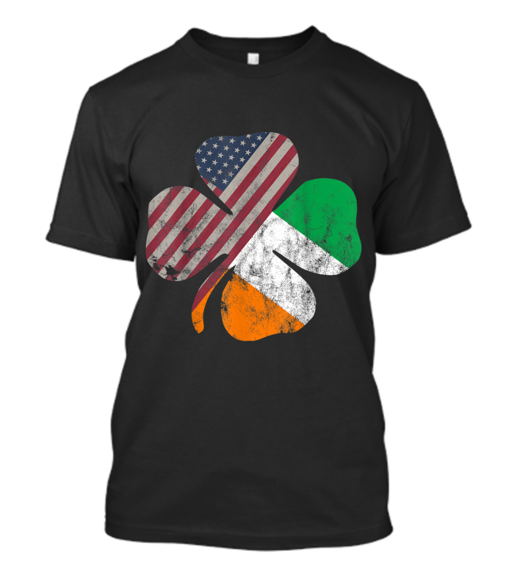 Irish American Flag Shamrock St. Patrick's Day T-Shirt