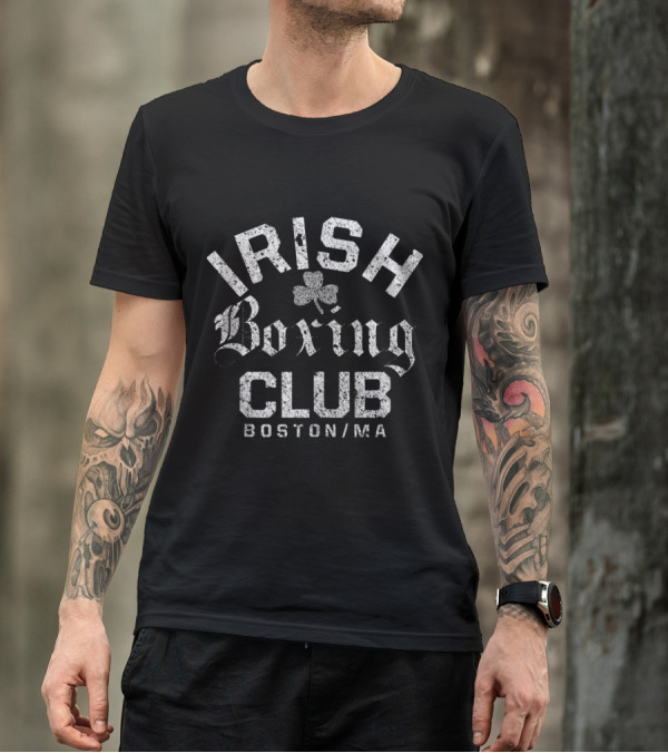 Irish Boxing Club Boston MA Shamrock T-Shirt