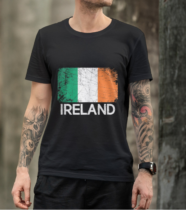 Ireland Vintage Style Distressed Irish Flag T-Shirt