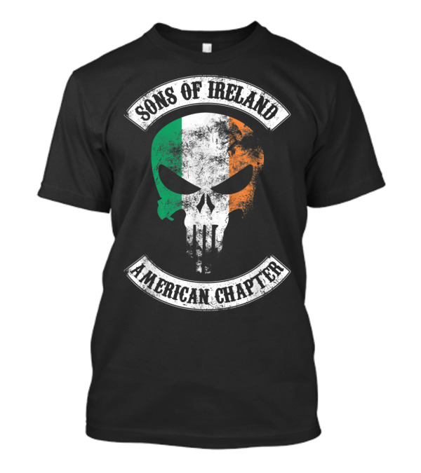 Sons Of Ireland American Chapter Irish Pride Apparel Skull T-Shirt