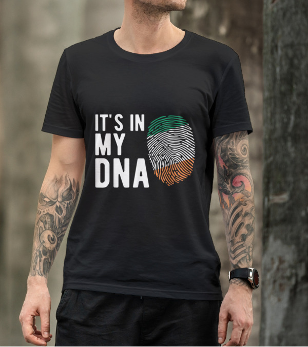 It's In My DNA Ireland Flag Fingerprint Irish Heritage T-Shirt