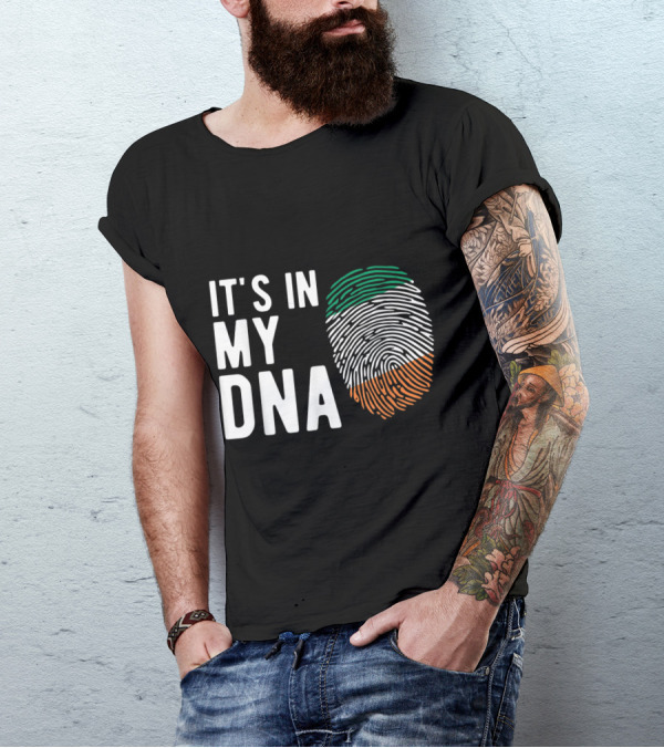 It's In My DNA Ireland Flag Fingerprint Irish Heritage T-Shirt