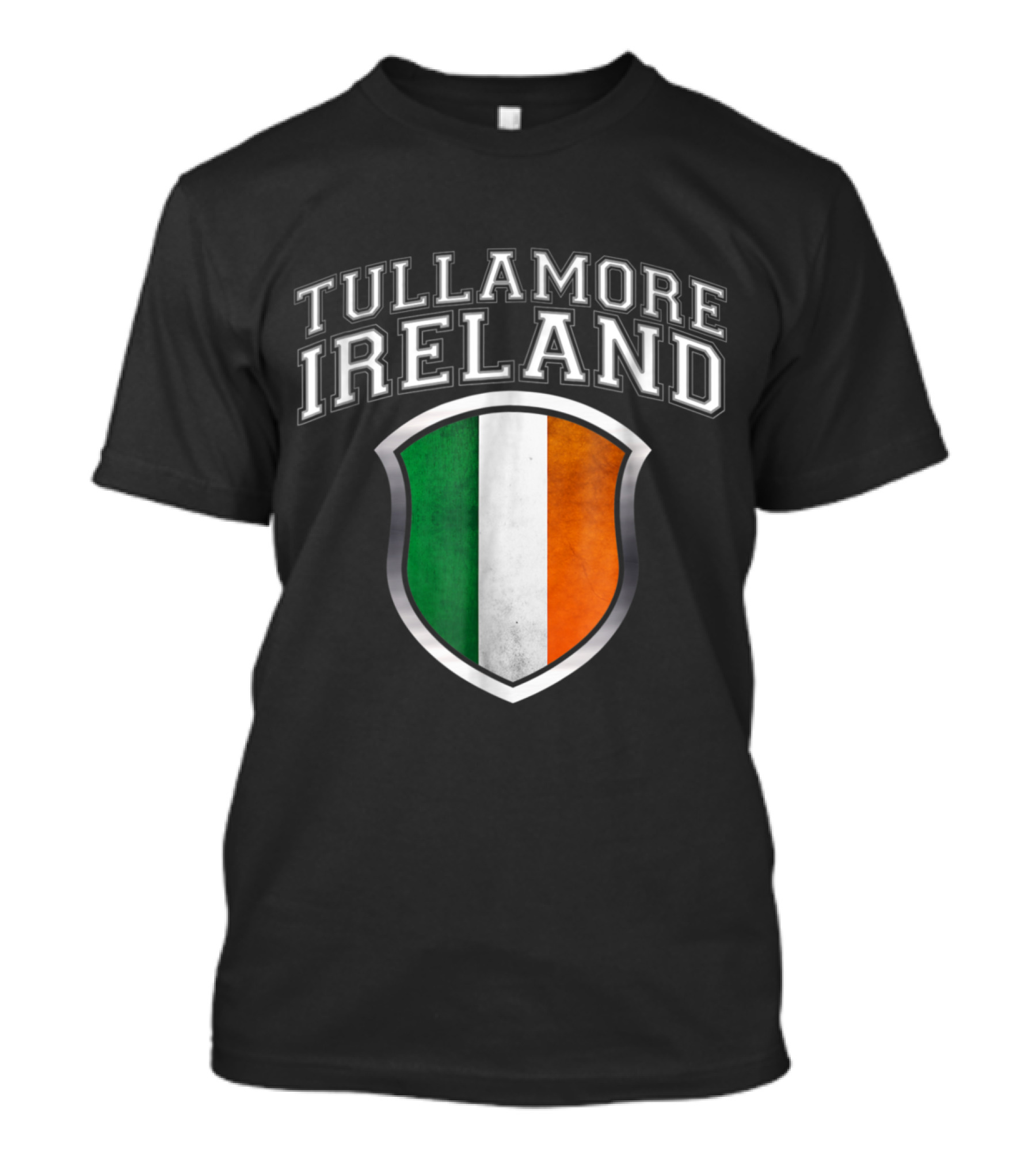 Tullamore Ireland Vintage Irish Flag Shield Crest T-Shirt