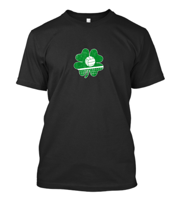 Volleyball Shamrock Clover Vintage Irish Sports Luck T-Shirt