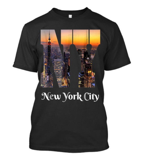 New York City Iconic NY Skyline Sunset T-Shirt