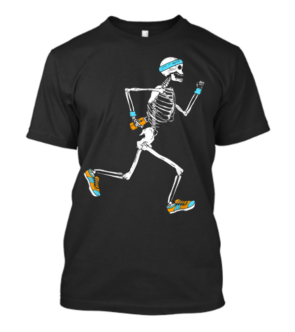 Skeleton Jogging Athletic Shoes Headband Fitness T-Shirt