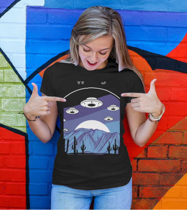 Shane Dawson UFO Armada Over Desert Mountains T-Shirt