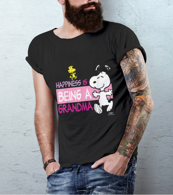 Peanuts Snoopy Happiness Is Being A Grandma Woodstock T-Shirt