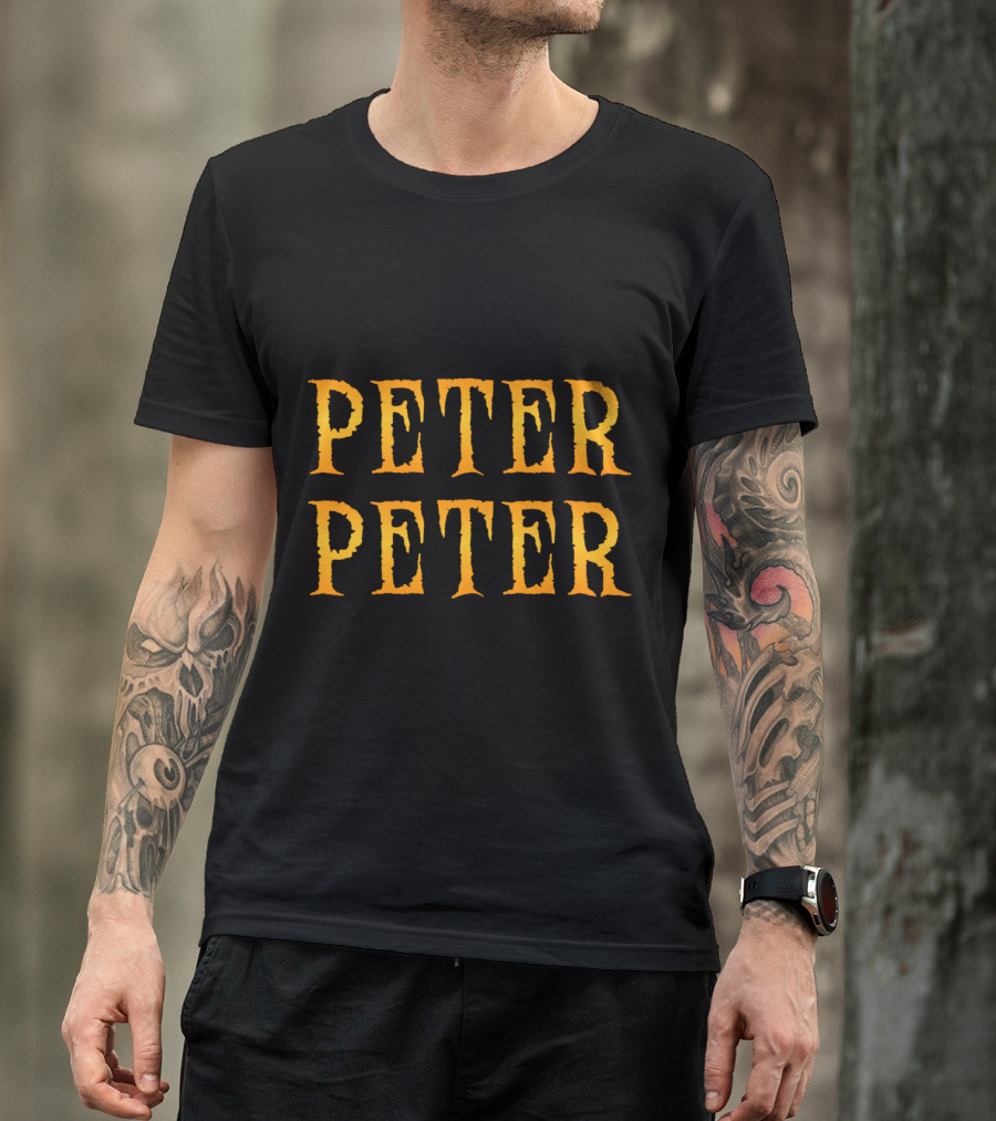 Peter Peter Pumpkin Eater Halloween Font T-Shirt