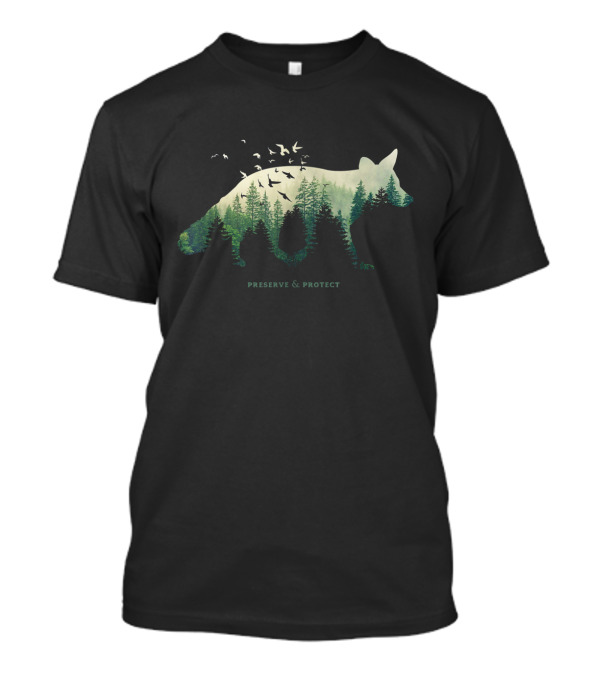 Preserve And Protect Fox Forest Vintage National Park Wildlife T-Shirt