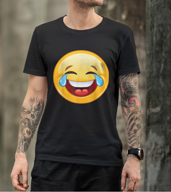 Laughing Crying Tears Emoji Emoticon T-Shirt
