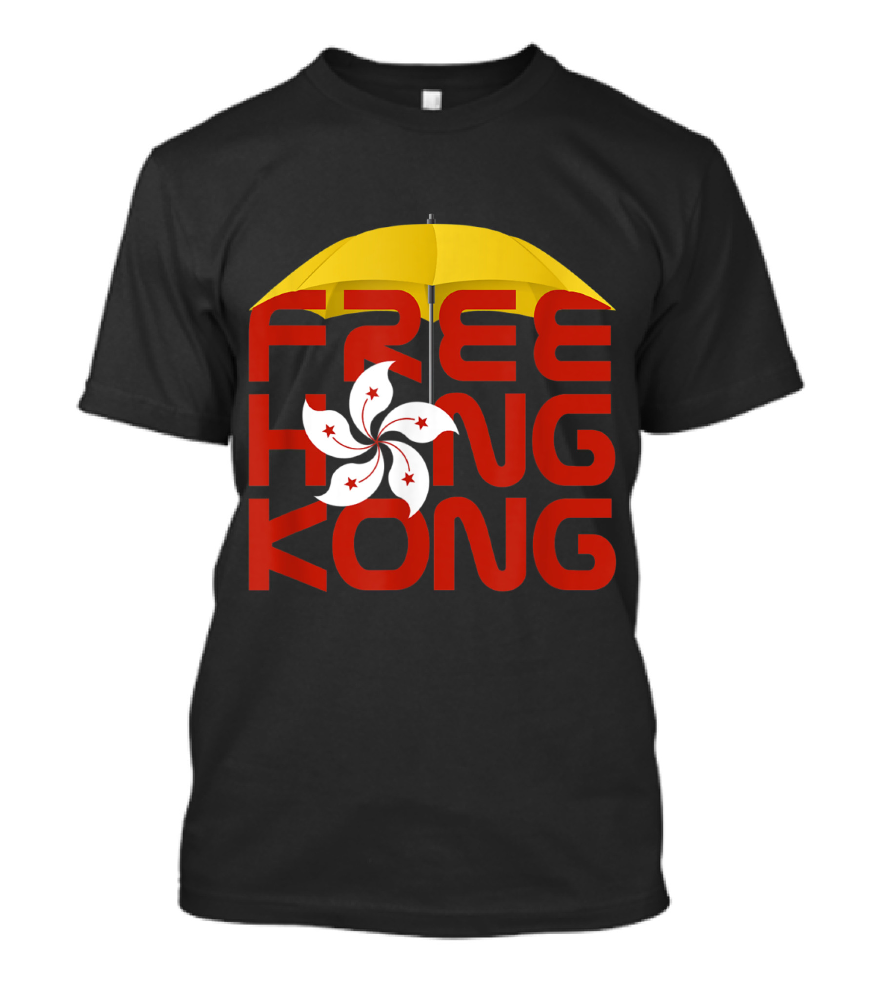 Free Hong Kong Protest Flag Yellow Umbrella T-Shirt