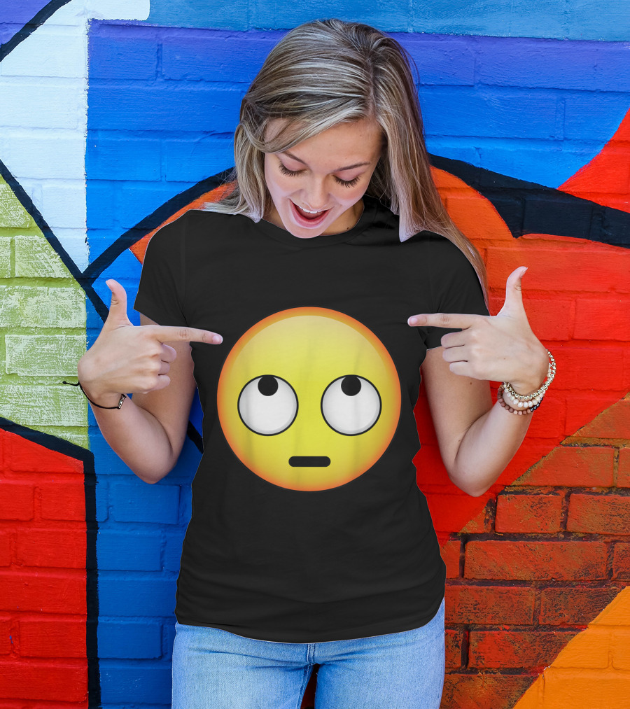HD Eyeroll Emoji Face Rolling Eyes Emoticon T-Shirt