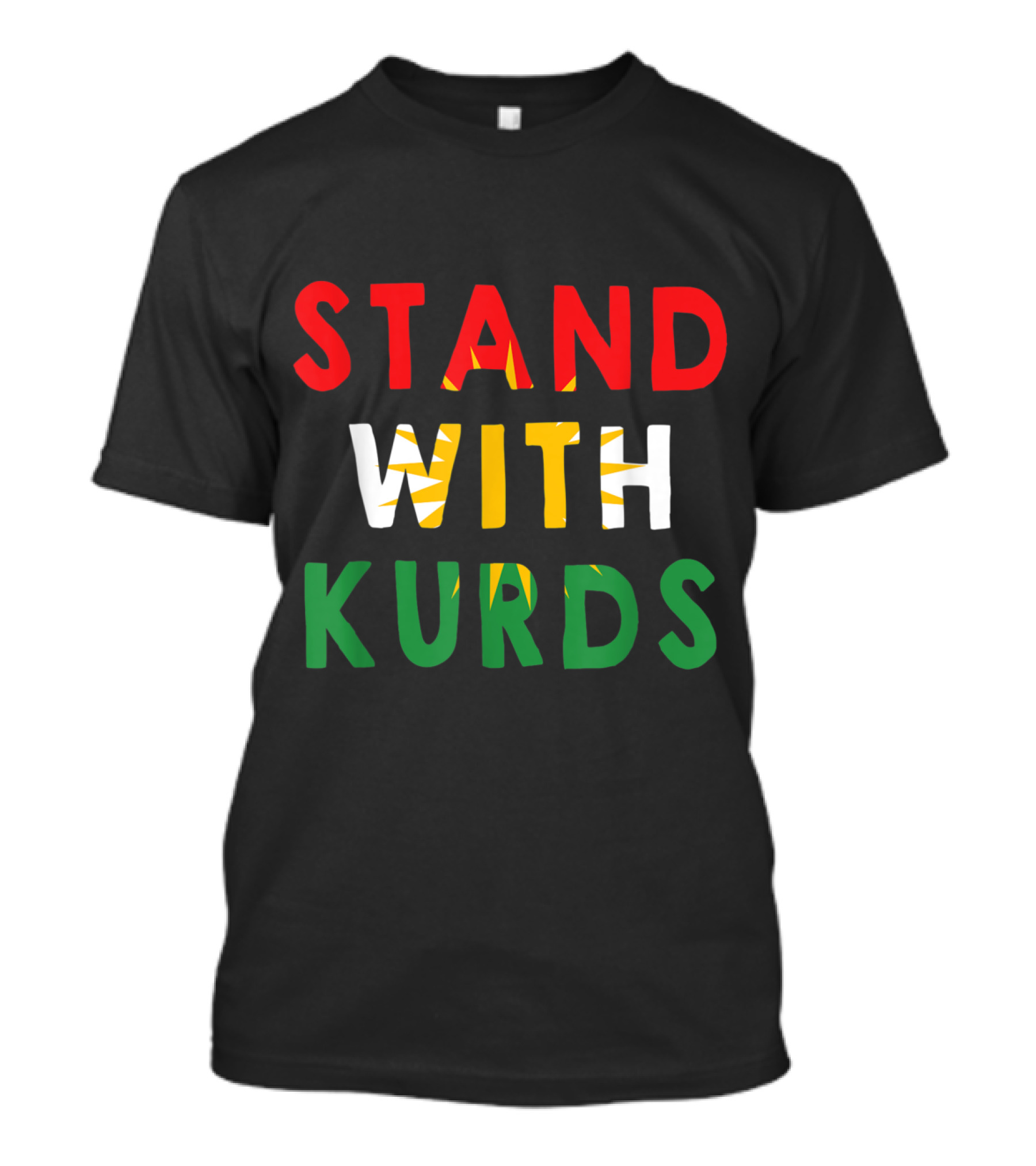 Stand With Kurds Kurdistan Flag Support T-Shirt