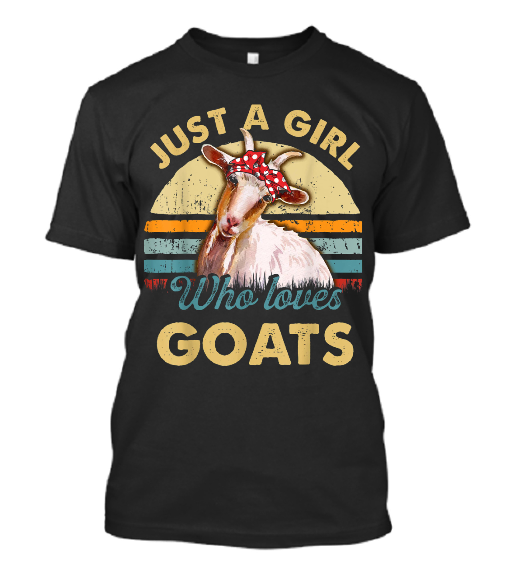 Just A Girl Who Loves Goats Vintage Goats T-Shirt
