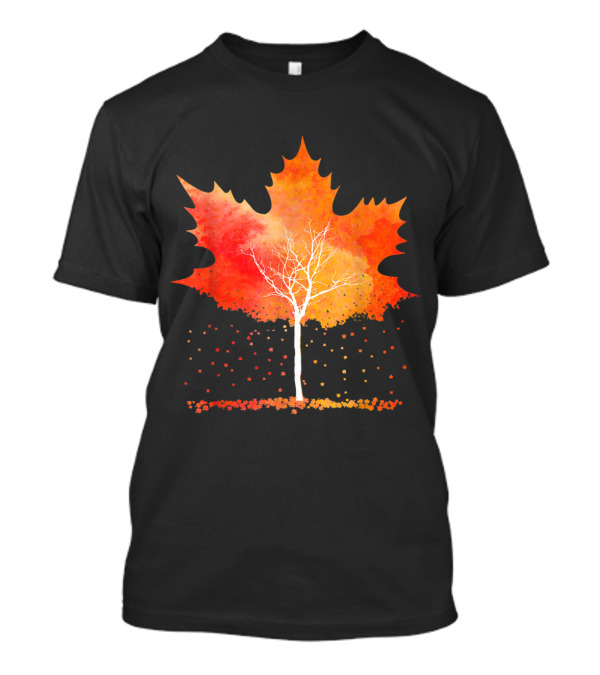 Maple Leaf Autumn Fall Leaves Maple Leaf Lover Tree T-Shirt