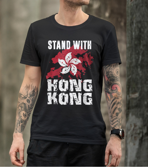 Stand With Hong Kong Free Hong Kong Flag Pro Democracy T-Shirt
