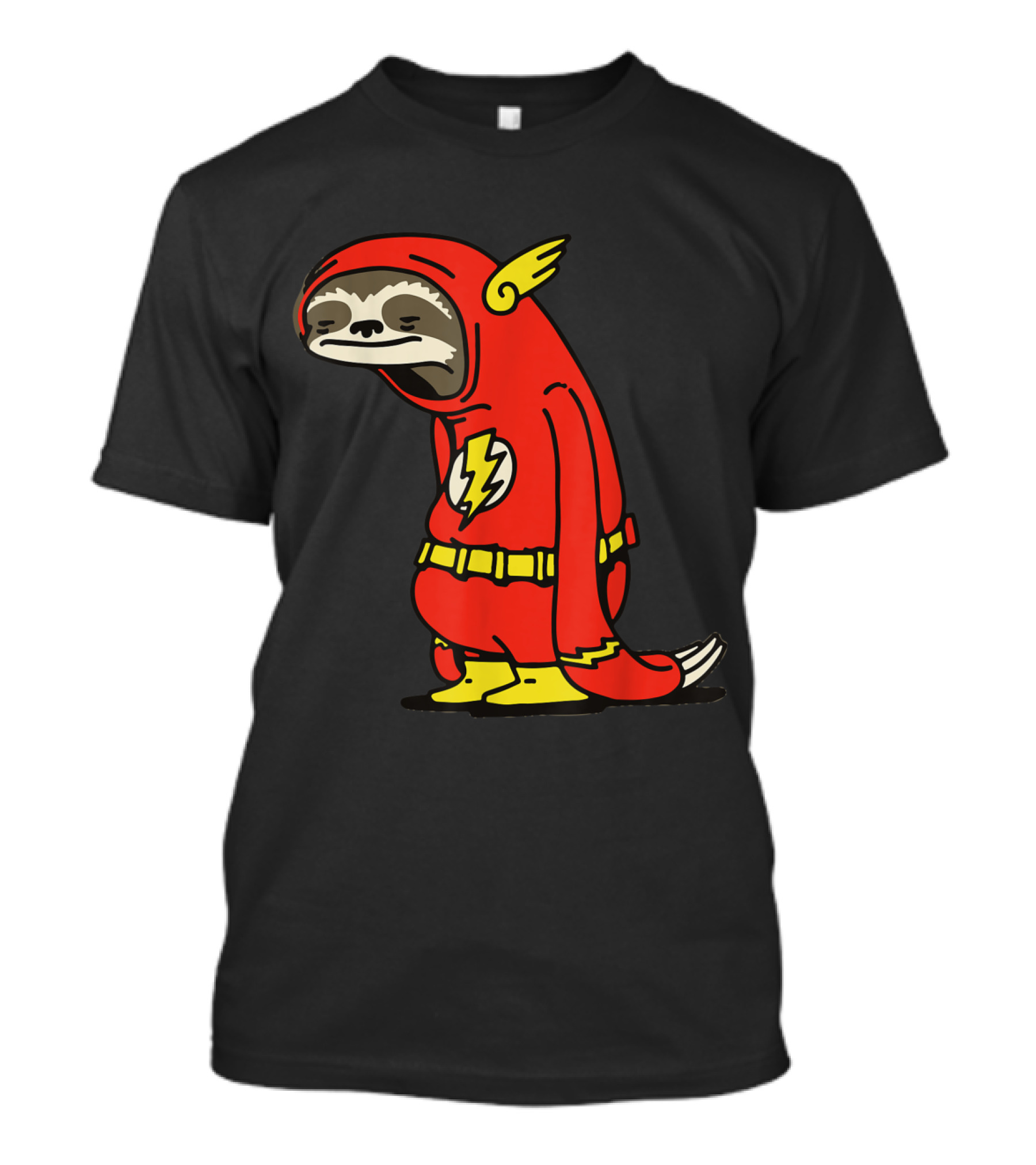 Funny Flash Sloth Superhero Costume Perfect For Holidays T-Shirt