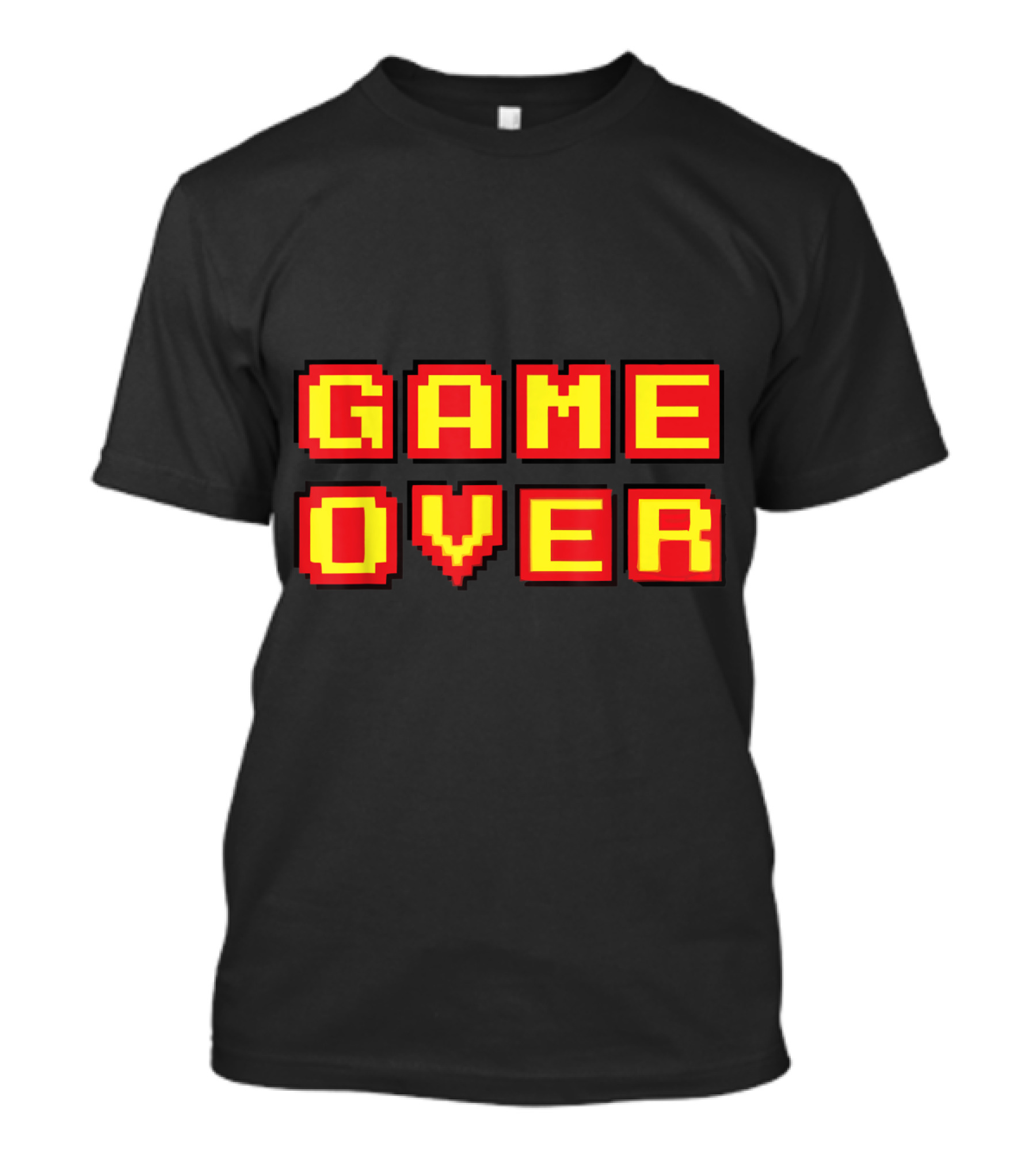 Game Over Vintage Video Games Arcade Gaming Pixel T-Shirt