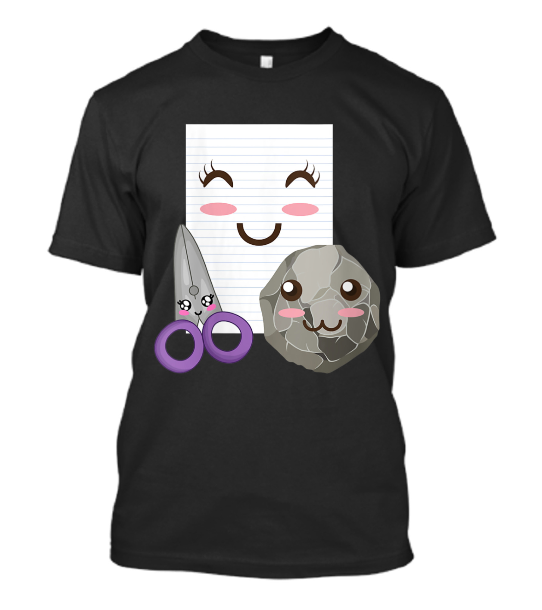 Rock Paper Scissors Kawaii Cute Group Costume Idea T-Shirt