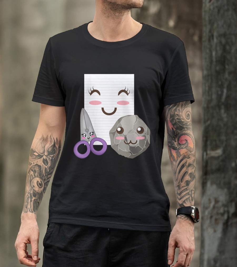 Rock Paper Scissors Kawaii Cute Group Costume Idea T-Shirt