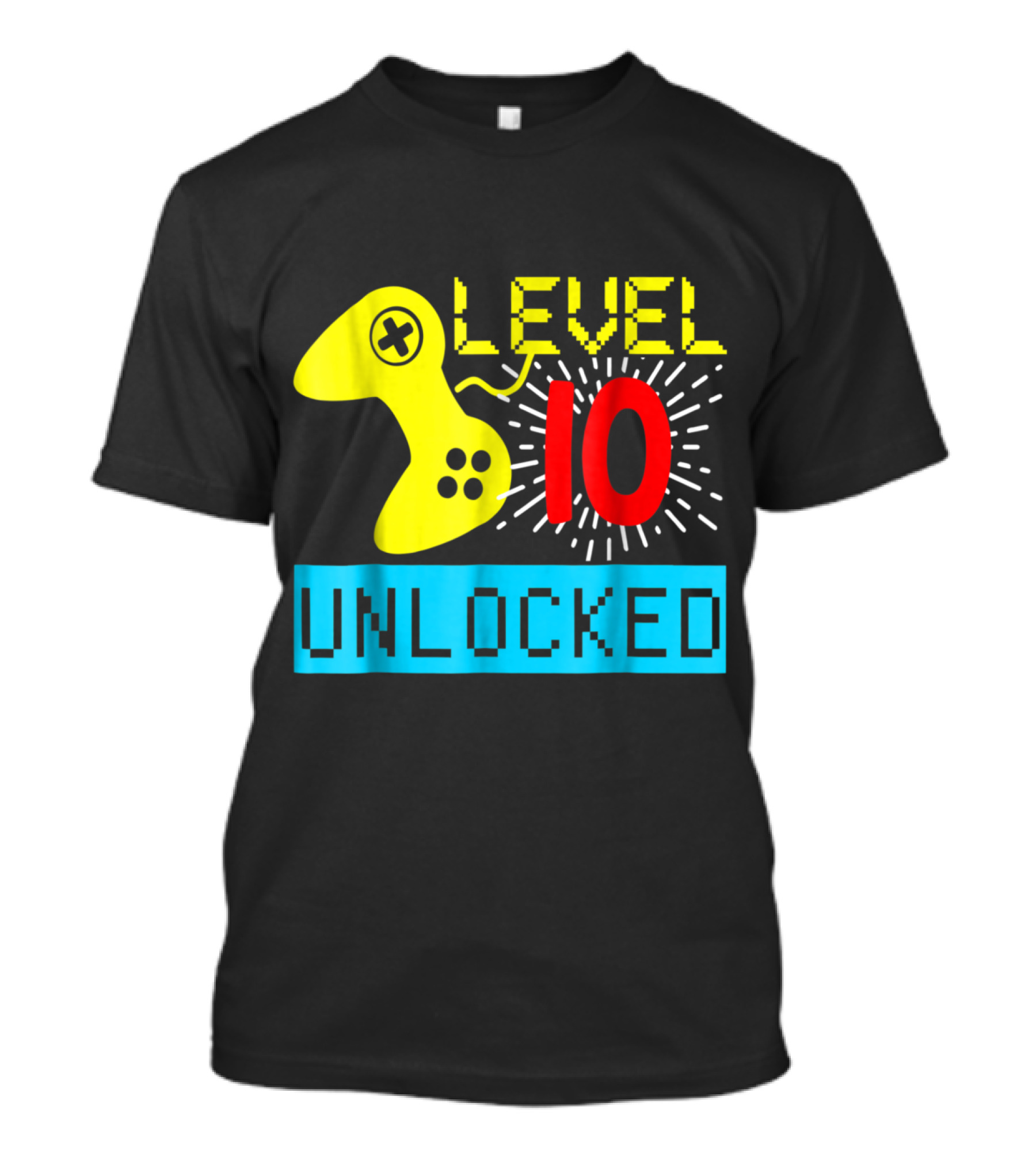 Level 10 Unlocked Video Game Gamer Controller T-Shirt