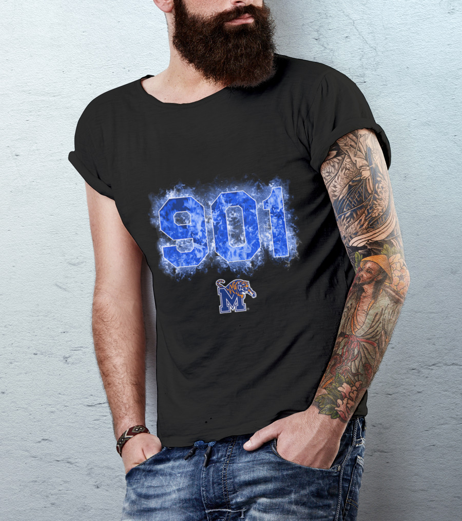 Memphis Tigers 901 Fire Area Code T-Shirt