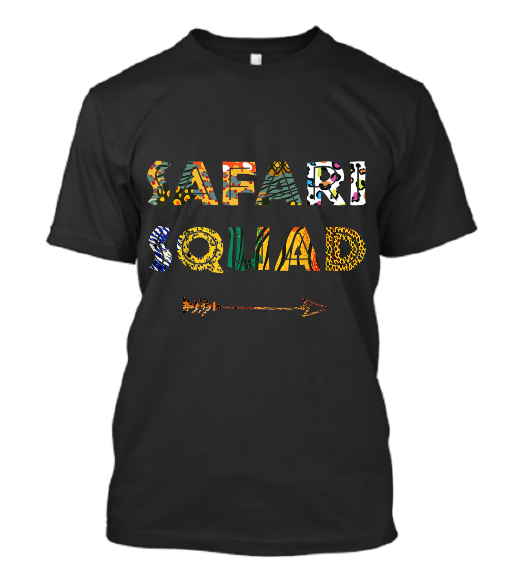 Safari Squad African Family Vacation Summer Vacay Trip Zebra Patterns Arrow T-Shirt