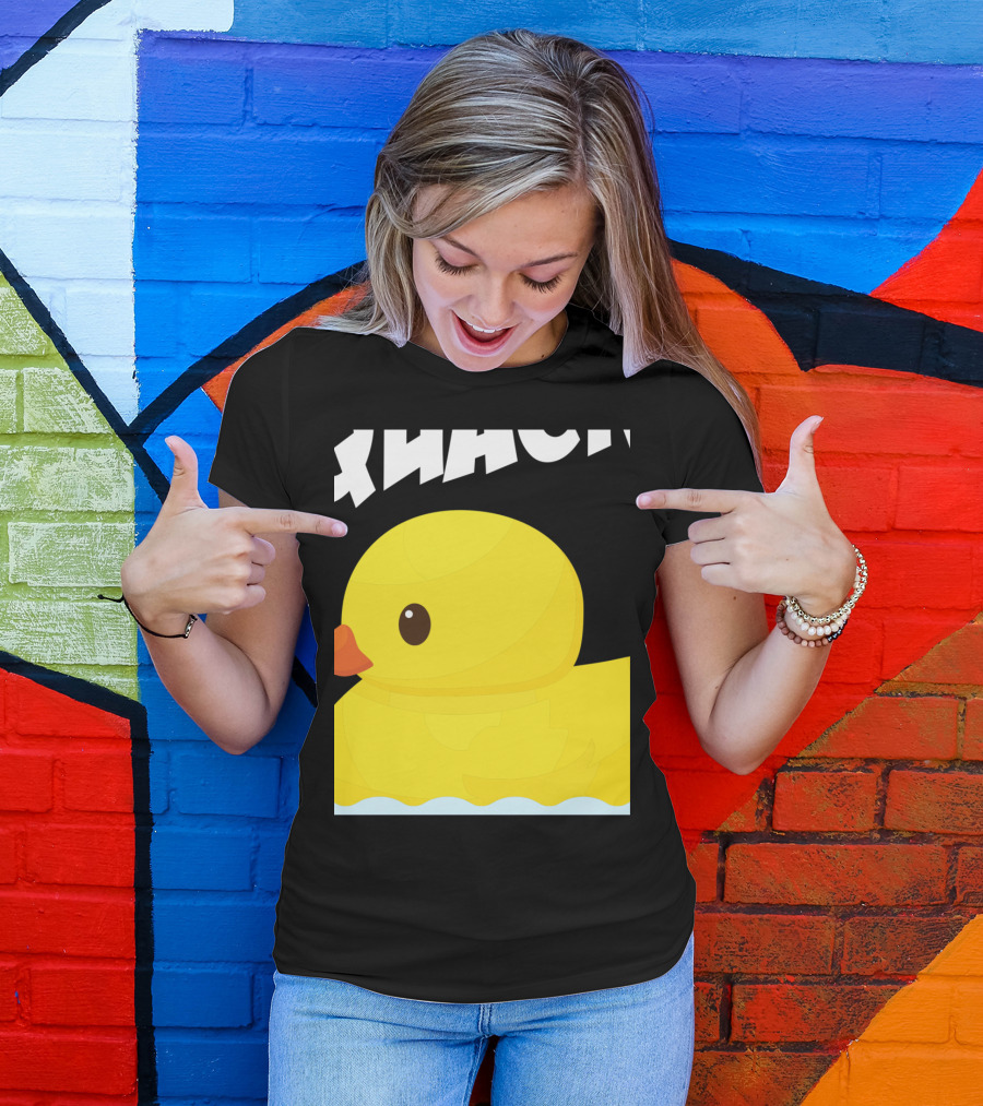 RELEASE THE QUACKIN Funny Yellow Rubber Duck Splash T-Shirt
