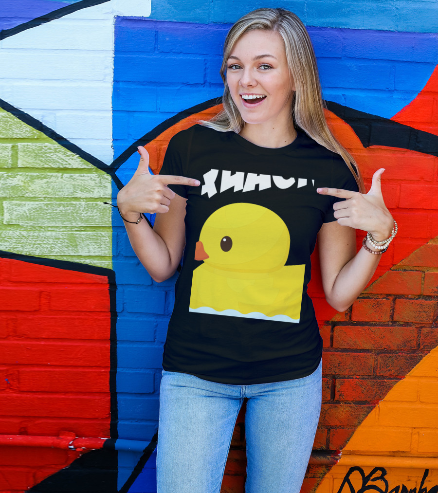 RELEASE THE QUACKIN Funny Yellow Rubber Duck Splash T-Shirt