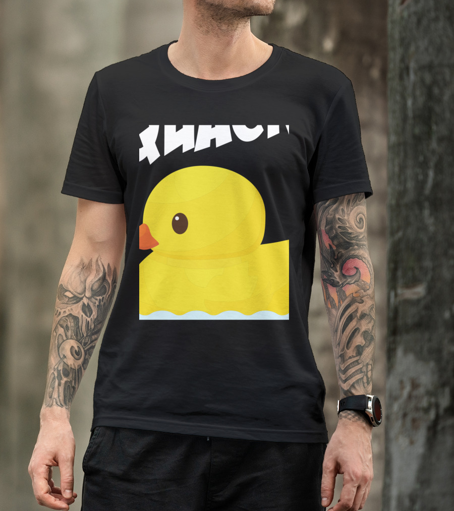 RELEASE THE QUACKIN Funny Yellow Rubber Duck Splash T-Shirt