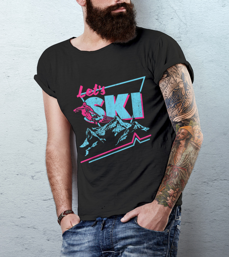 Let's Ski Retro Vintage Ski T-Shirt