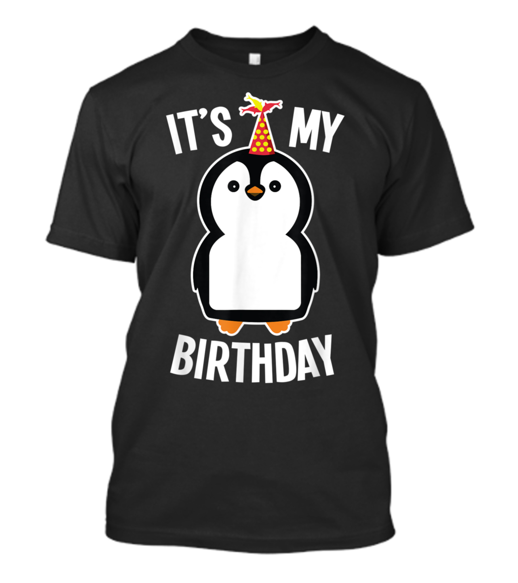 It's My Birthday Penguin With Party Hat T-Shirt