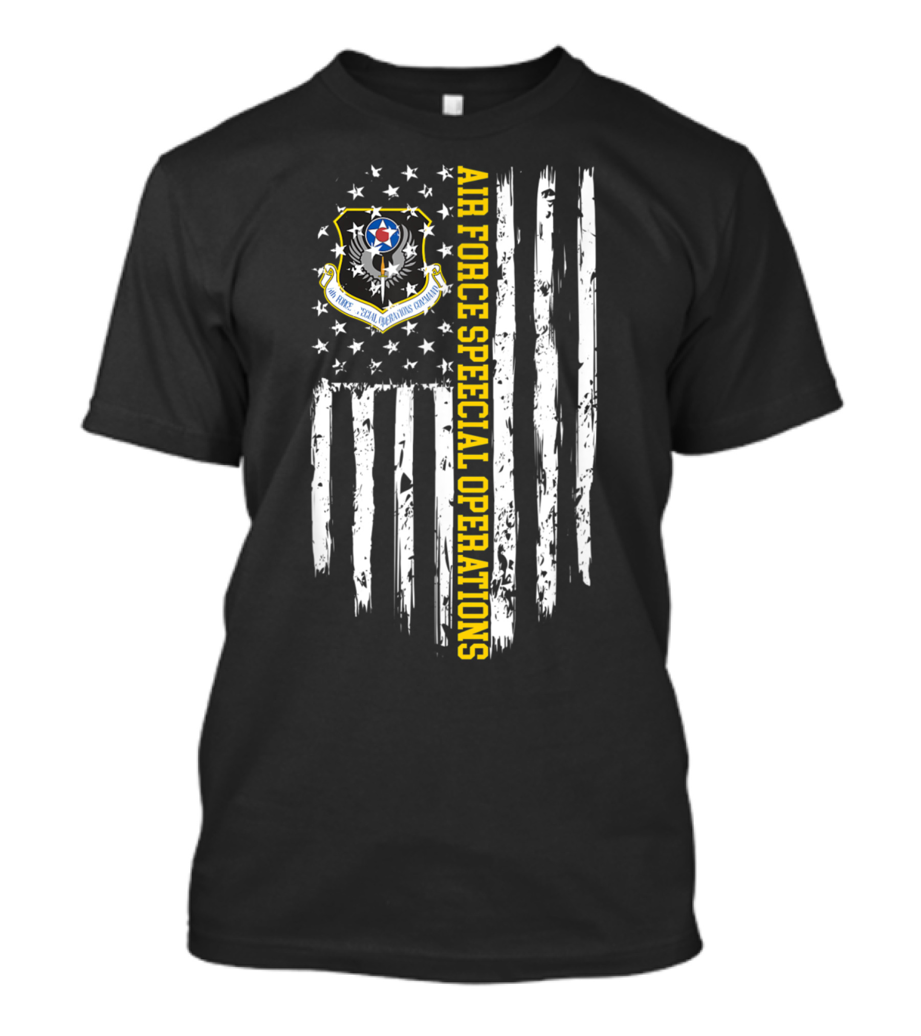 Air Force Special Operations Command AFSOC American Flag Emblem T-Shirt