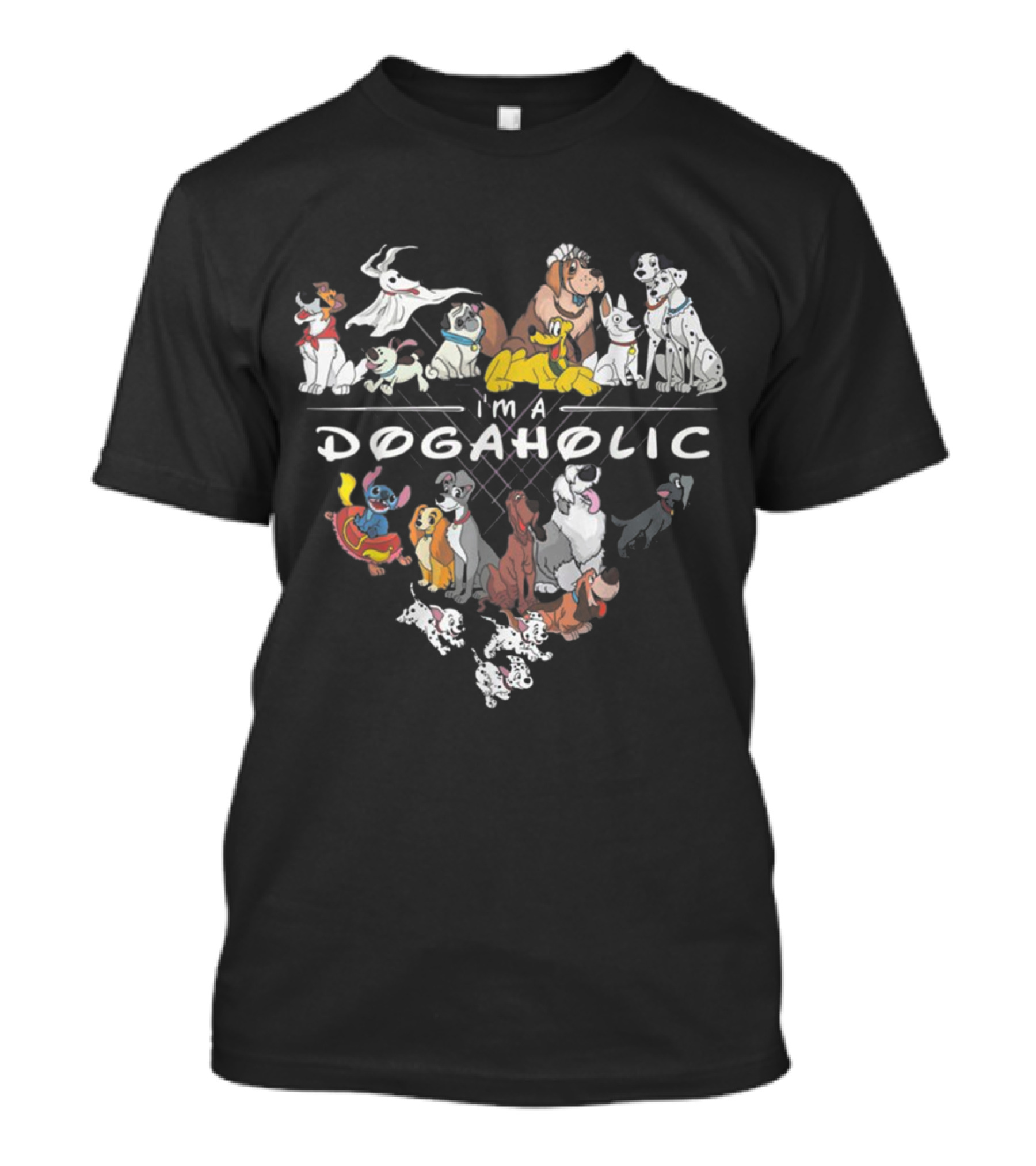 I'm A Dogaholic Disney Dogs Iconic Characters T-Shirt