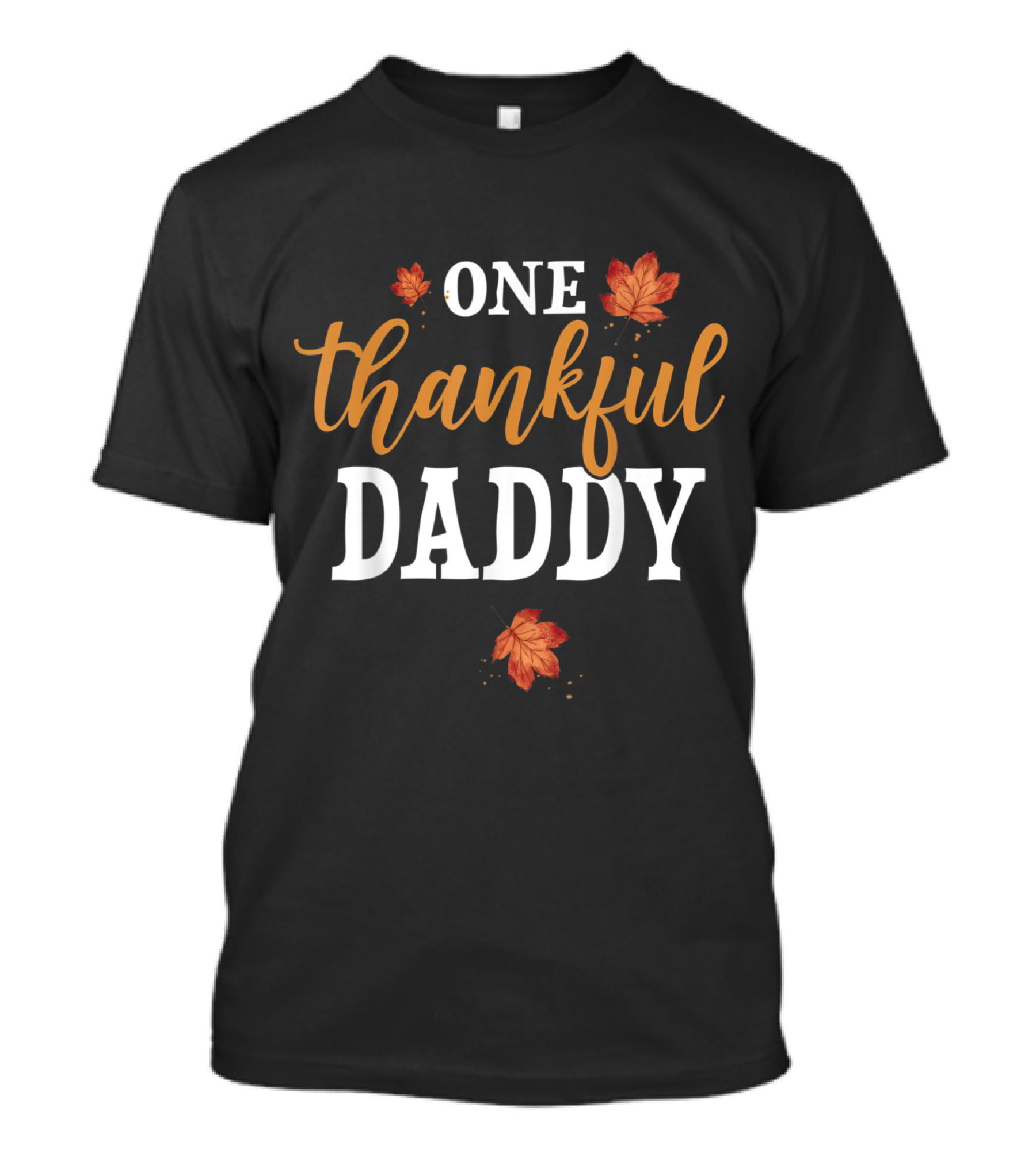 One Thankful Daddy Autumn Leaves T-Shirt
