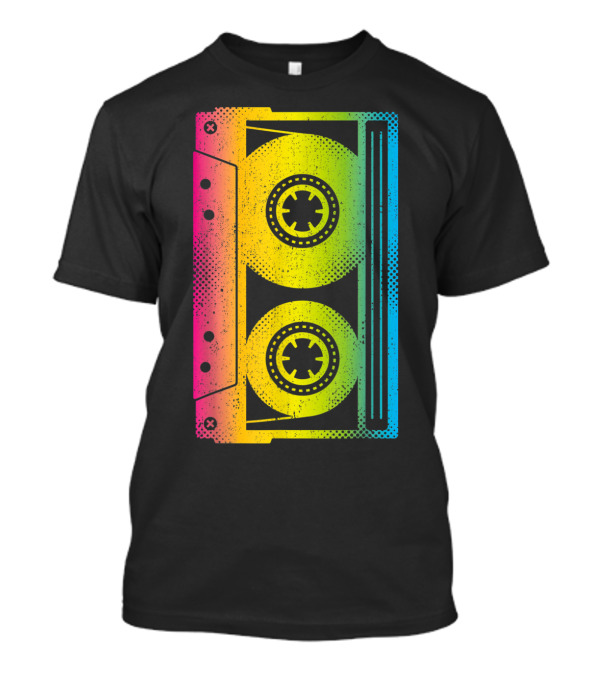 Cassette Tape Retro Rainbow Colors T-Shirt