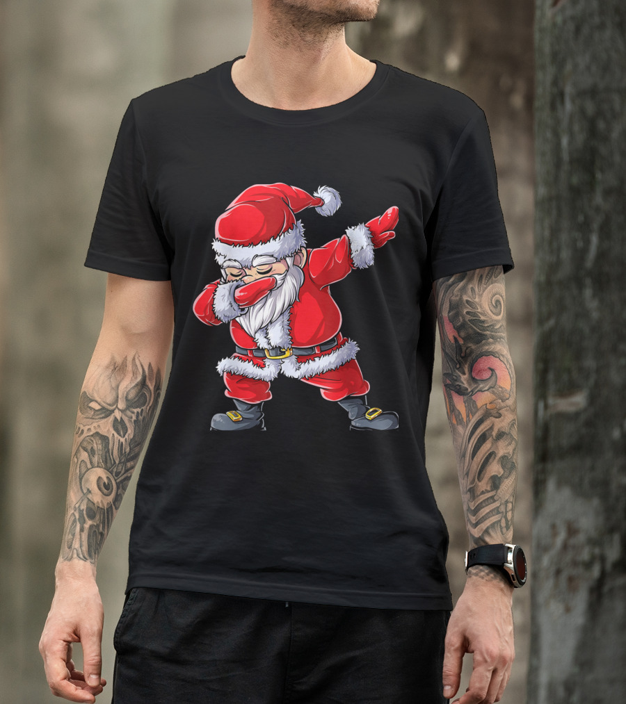Dabbing Santa Claus Christmas Kids Dab Santa Costume T-Shirt