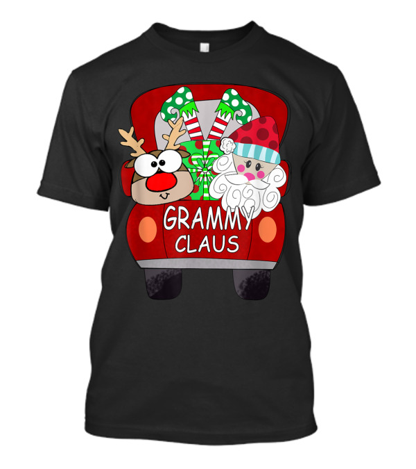 Grammy Claus Santa Car Reindeer Christmas Funny Grammy T-Shirt