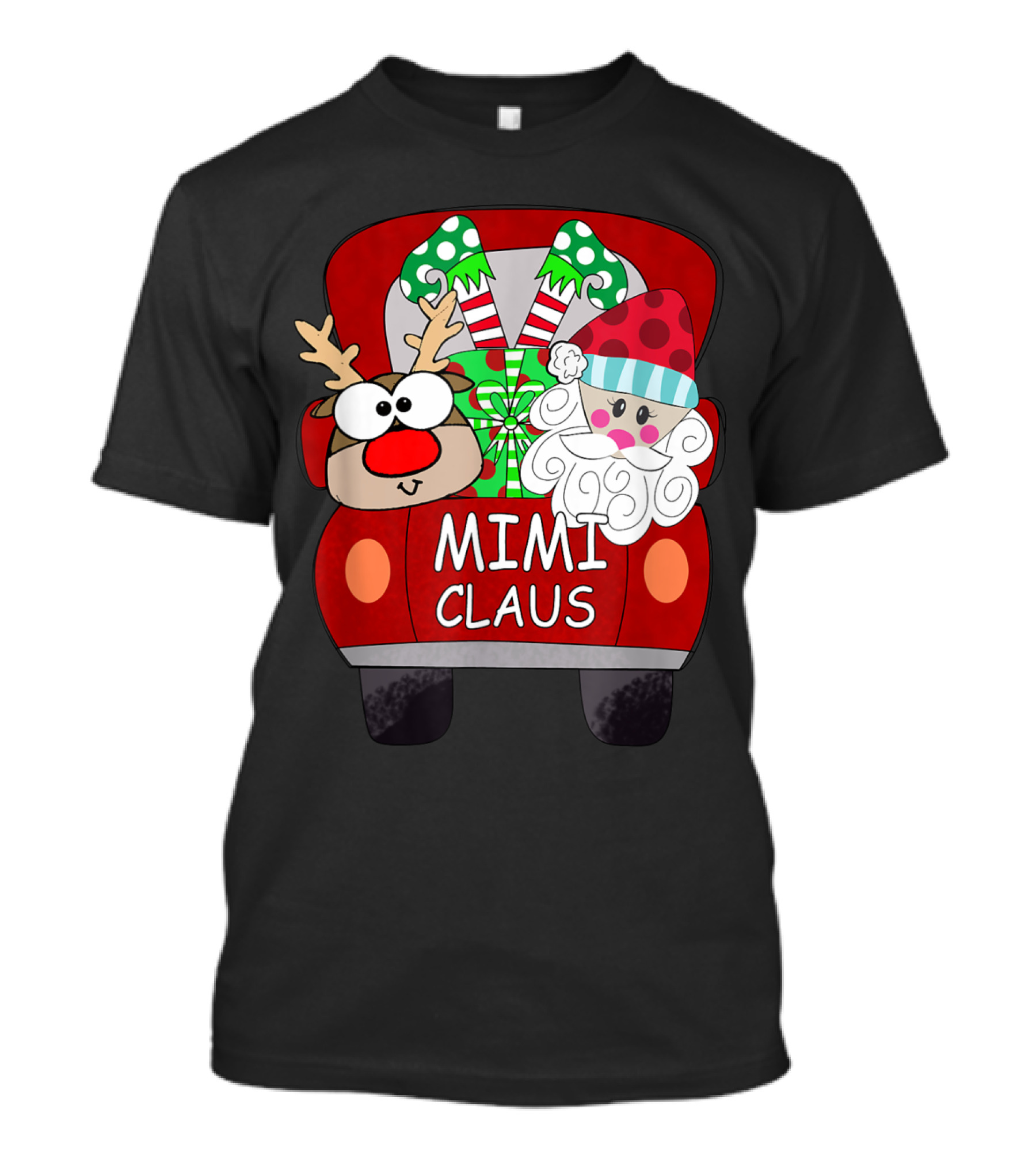 Mimi Claus Santa Car Reindeer Christmas Funny Mimi T-Shirt