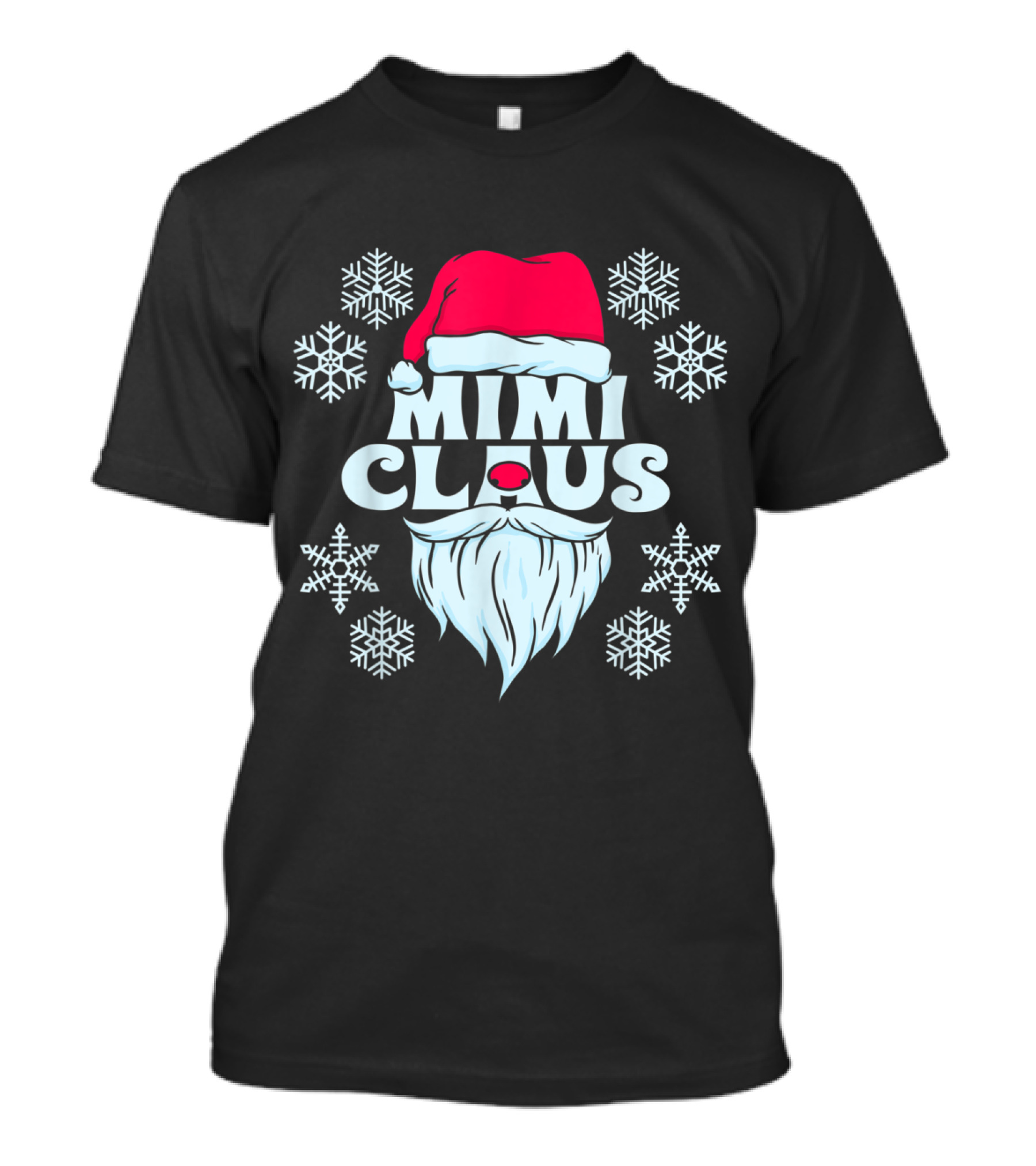 Mimi Claus Santa Christmas Matching Family Xmas Grandma Snowflakes T-Shirt