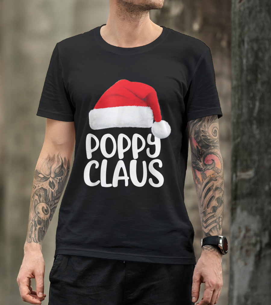 Poppy Claus Santa Hat Christmas T-Shirt