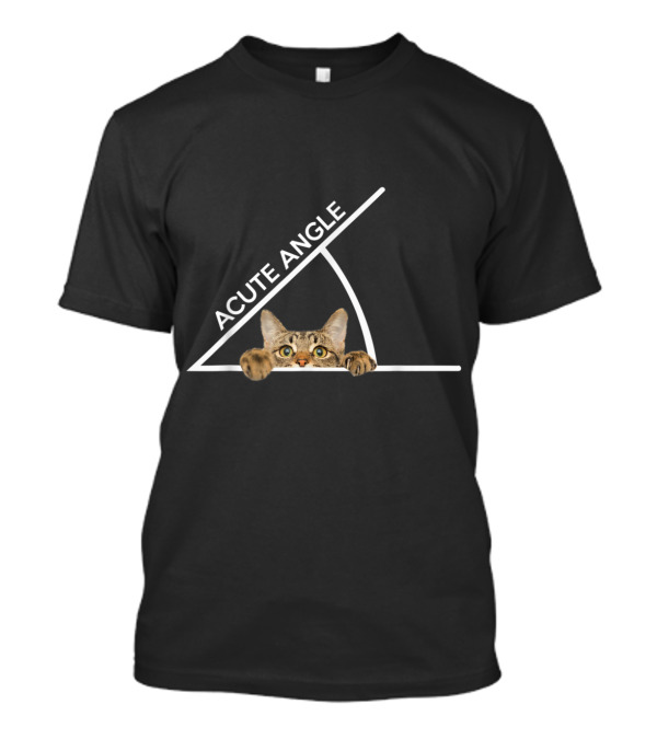 Acute Angle Cat Peeking Inside Triangle T-Shirt