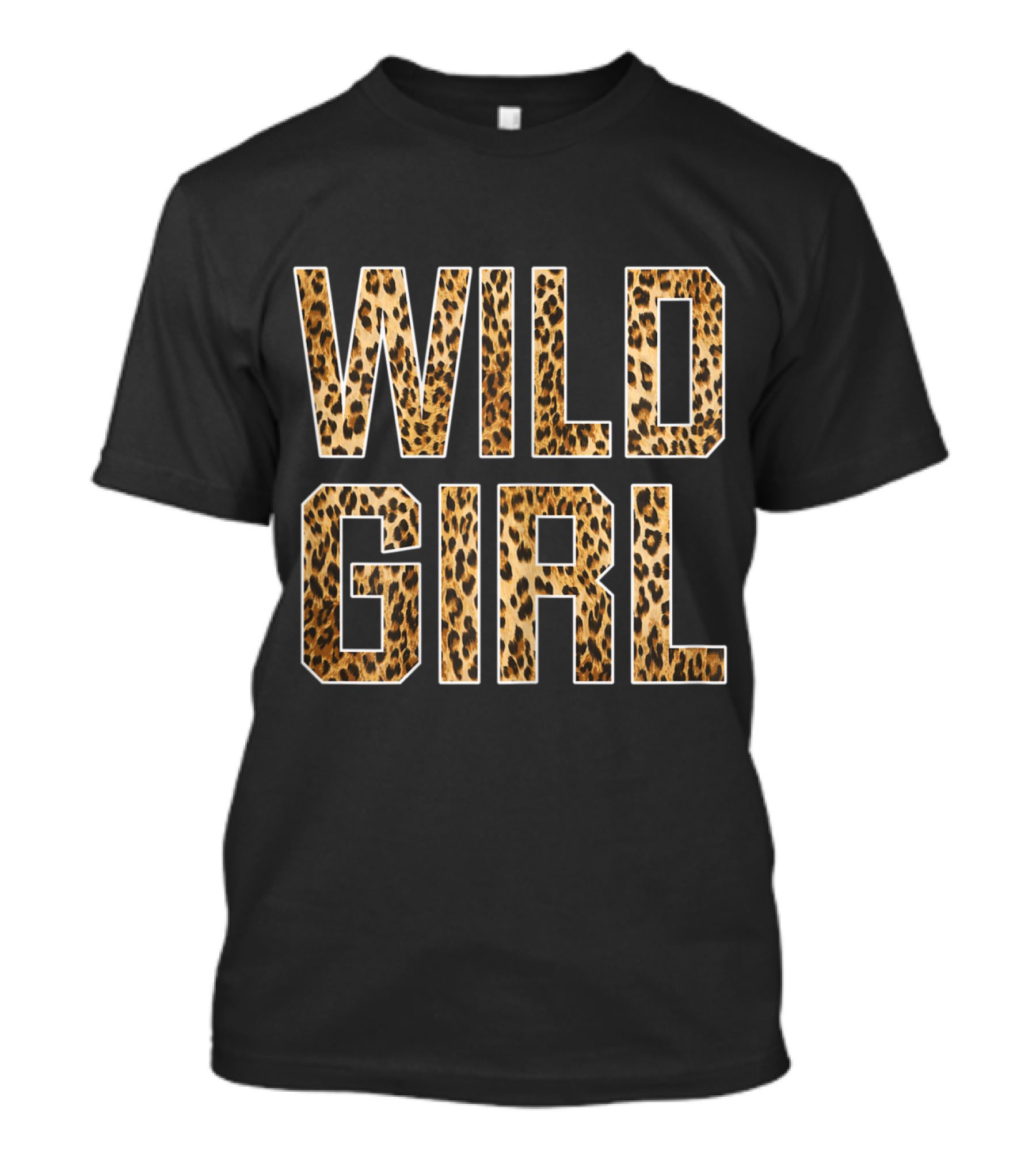 Wild Girl Leopard Print Vintage Women Fashion T-Shirt