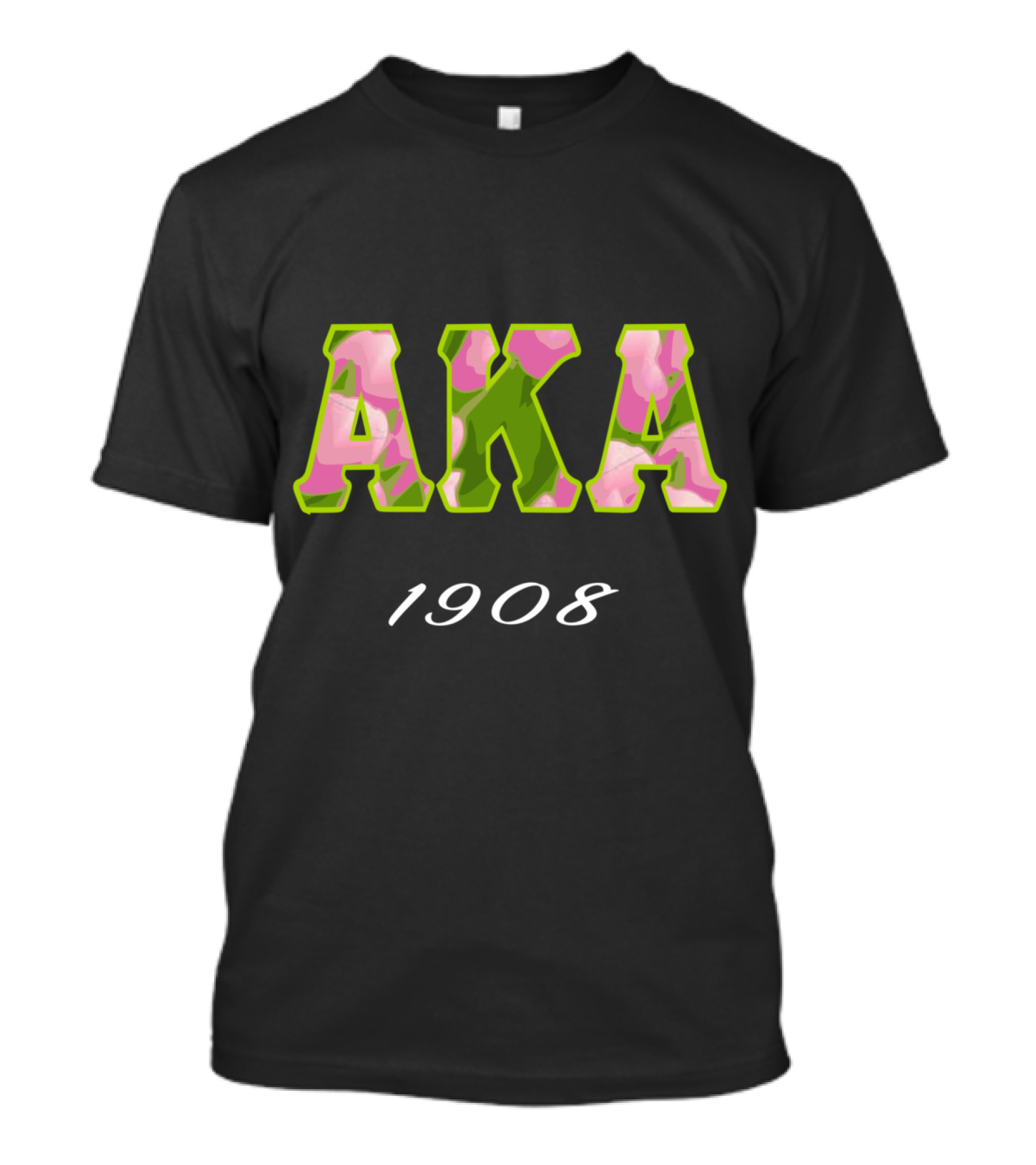 AKA 1908 Pink Green Kappa Sorority T-Shirt