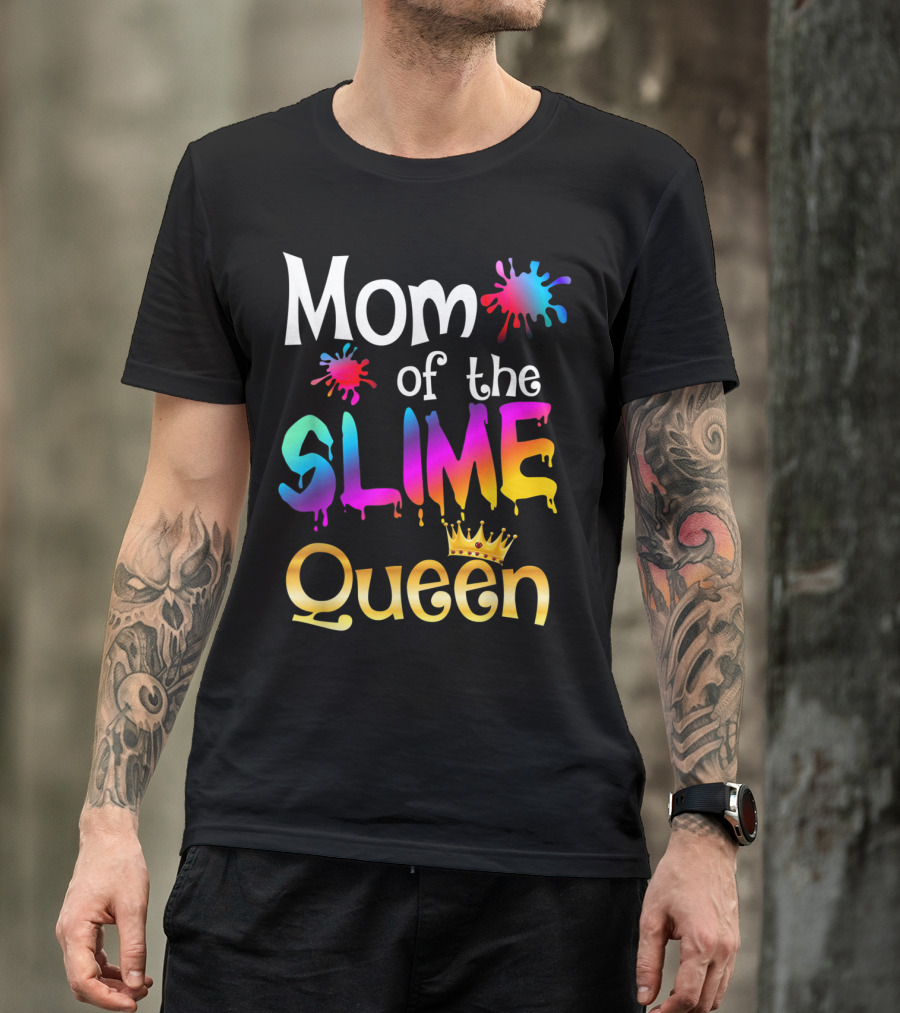 Mom Of The Slime Queen Birthday Matching Party T-Shirt